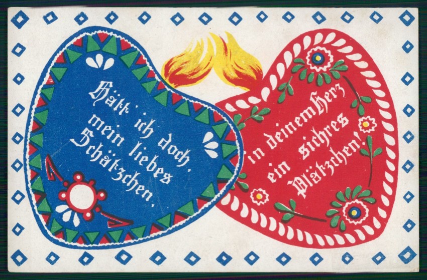 Proverbi Proverbs Spruch Herzen mit Sprüche serie 3000 postcard TC3562 – fronte