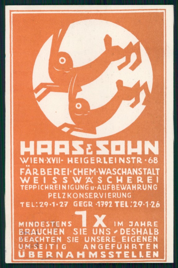Advertising Haas e Sohn Rabbit Wien postcard TC3571 – fronte
