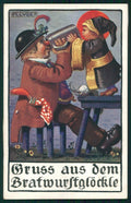 Artist Signed Max Luber Mann beim Bier trinken Drinker postcard TC3593 – fronte
