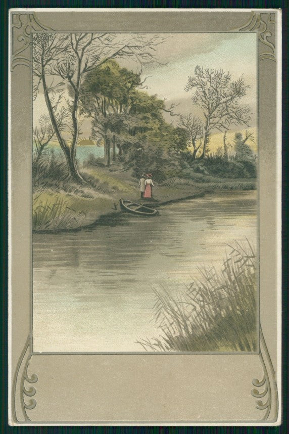 Sunset Autumn Landscape postcard TC3641 – fronte