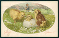 Artist Signed H. Schubert Pasqua Easter Chick Ostern Küken postcard TC3667 – fronte
