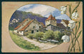 Artist Signed Pasqua Easter Ostern Landscape Egg postcard TC3668 – fronte