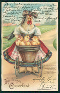 Pasqua Easter Chick Ostern Küken Relief postcard TC3671 – fronte