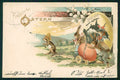 Pasqua Easter Ostern Dressed Rabbit Kaninchen postcard TC3674 – fronte
