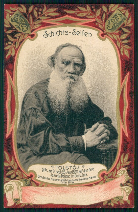 Art Nouveau Tolstoj Schichts Seifen Ústí nad Labem Aussig Czech postcard TC3708 – fronte