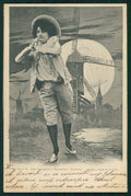 Paper Moon Lady Pierrot Windmill postcard TC3712 – fronte