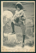 Paper Moon Lady Pierrot Windmill postcard TC3716 – fronte