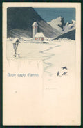 Artist Signed F. Sinder Winter Landscape serie 111 postcard TC3736 – fronte