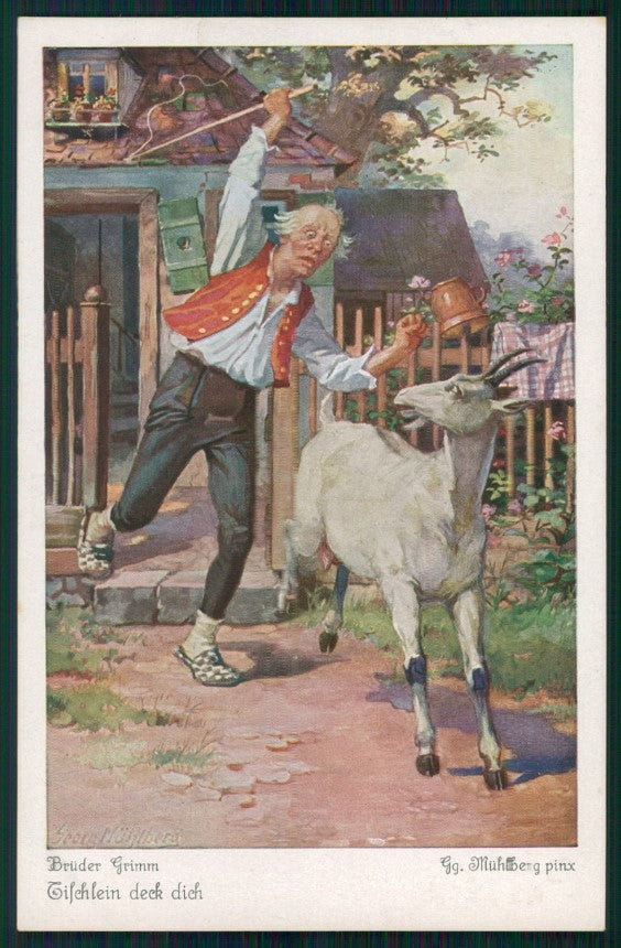 Artist Signed G. Muhlberg Grimm Fairy Tales serie 267 postcard TC3739 – fronte