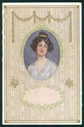 Viennoise Glamour Fashion Lady M M Vienne serie 348 postcard TC3764 – fronte