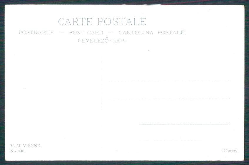 Viennoise Glamour Fashion Lady M M Vienne serie 348 postcard TC3764 – retro