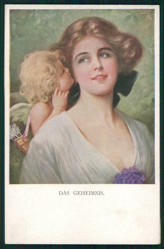 Viennoise Glamour Fashion Lady M M Vienne serie 1089 postcard TC3768 – fronte
