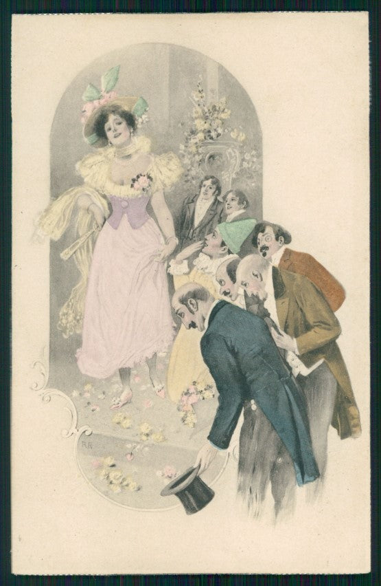 Viennoise Rossler Glamour Fashion Lady Tuck serie 315 postcard TC3787 – fronte