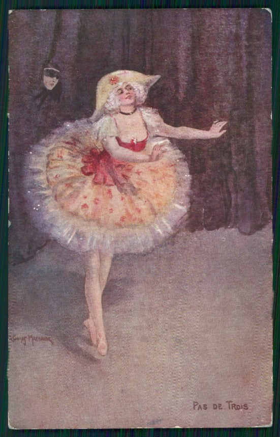 Viennoise Ballerina Lady M M Vienne serie 889 postcard TC3789 – fronte