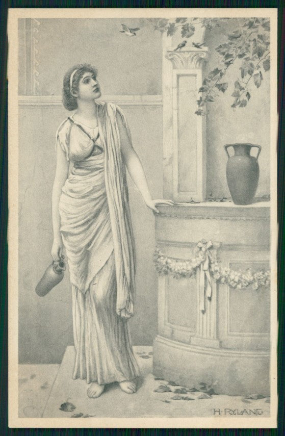 Viennoise H. Ryland Glamour Fashion Lady M M Vienne serie 328 postcard TC3790 – fronte