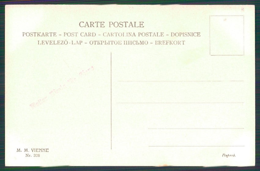 Viennoise H. Ryland Glamour Fashion Lady M M Vienne serie 328 postcard TC3790 – retro