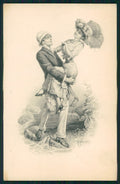 Viennoise Kuderna Romantic Couple M M Vienne serie 634 postcard TC3792 – fronte