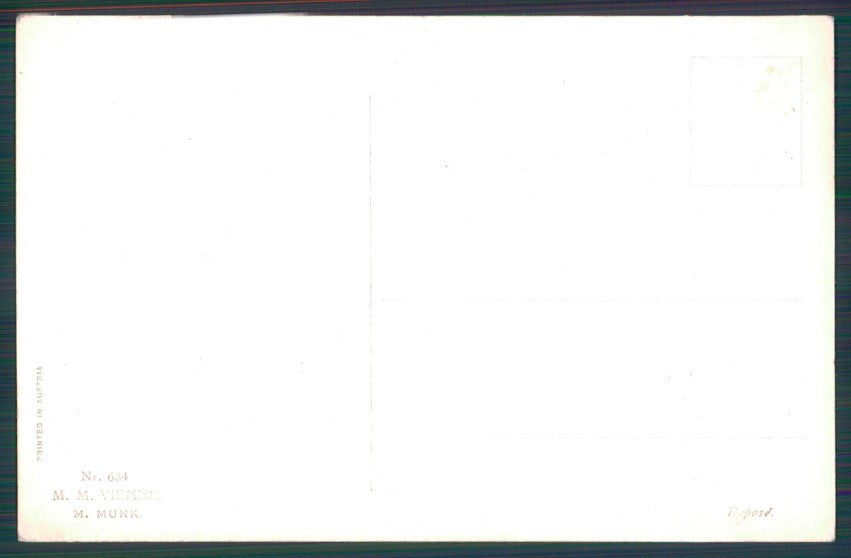 Viennoise Kuderna Romantic Couple M M Vienne serie 634 postcard TC3792 – retro