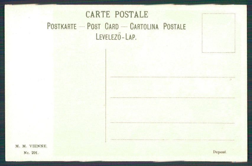 Ethel Franklin Betts Romantic Couple M M Vienne serie 291 postcard TC3796 – retro