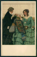 Ethel Franklin Betts Romantic Couple M M Vienne serie 291 postcard TC3797 – fronte