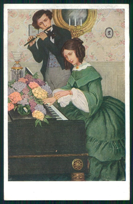 Ethel Franklin Betts Romantic Couple M M Vienne serie 378 postcard TC3800 – fronte