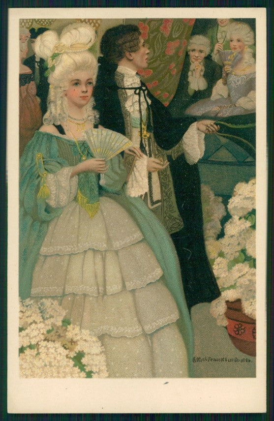 Ethel Franklin Betts Glamour Fashion Lady M M Vienne serie 290 postcard TC3802 – fronte