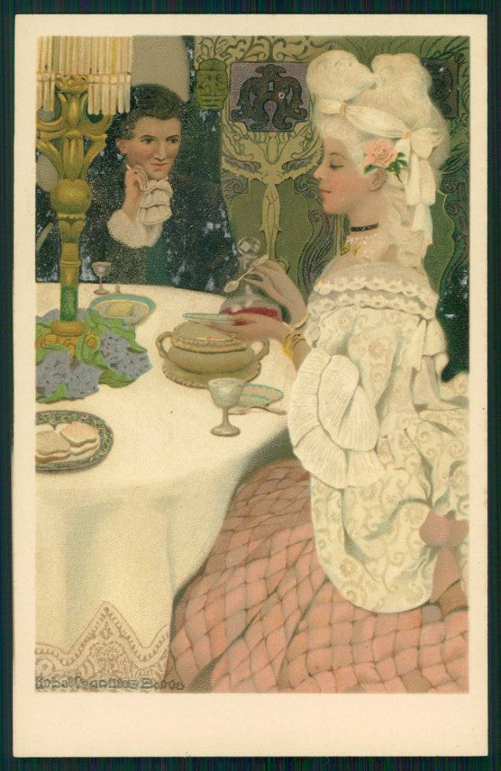 Ethel Franklin Betts Glamour Fashion Lady M M Vienne serie 290 postcard TC3804 – fronte