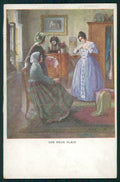 Viennoise Schuster Glamour Fashion Lady M M Vienne serie 1199 postcard TC3809 – fronte