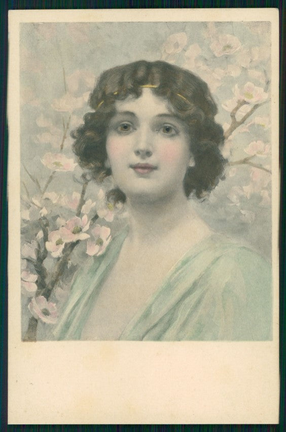 Viennoise Glamour Fashion Lady M M Vienne serie 271 postcard TC3838 – fronte