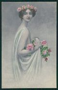 Viennoise Glamour Fashion Lady postcard TC3866 – fronte