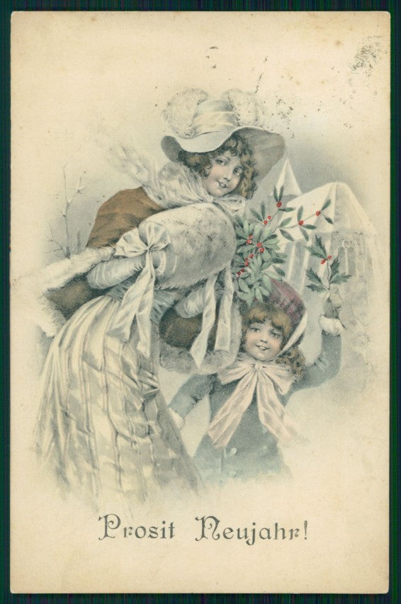 Viennoise Glamour Fashion Lady serie 1822 postcard TC3870 – fronte