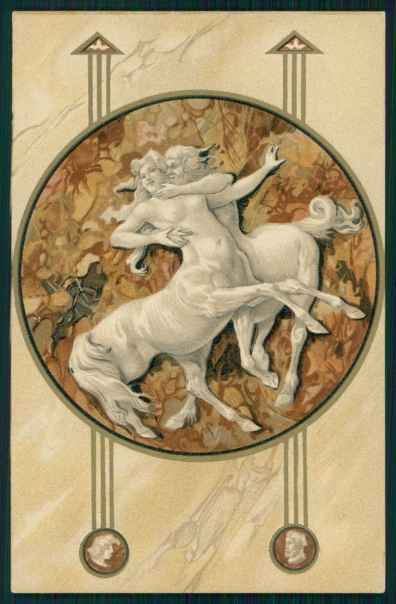 Viennoise Art Nouveau Mythology ABRADED postcard TC3875 – fronte