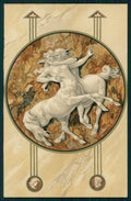 Viennoise Art Nouveau Mythology ABRADED postcard TC3875 – fronte
