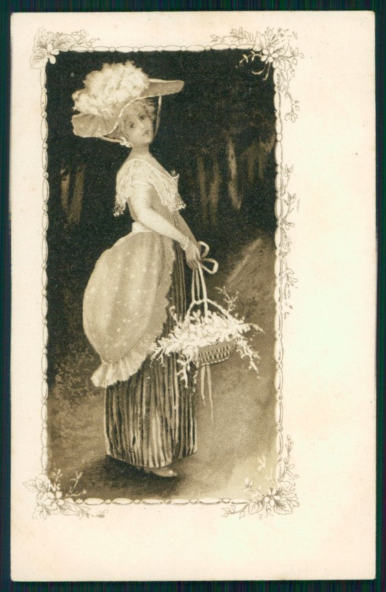 Viennoise Glamour Fashion Lady postcard TC3884 – fronte
