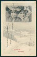 Viennoise Glamour Fashion Lady B K W I serie 2008-1 postcard TC3889 – fronte