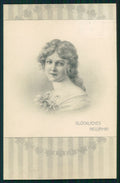 Viennoise Glamour Fashion Lady serie 400 postcard TC3892 – fronte