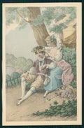 Artist Signed Viennoise Kratki Romantic Couple serie 750 postcard TC3899 – fronte