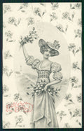 Viennoise Easter Glamour Fashion Lady serie 1953 postcard TC3903 – fronte