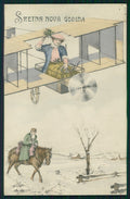 Viennoise Green Santa and Lady serie 119 postcard TC3912 – fronte
