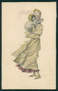 Viennoise Glamour Fashion Lady postcard TC3924 – fronte
