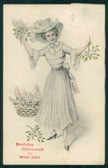 Viennoise Glamour Fashion Lady serie 502 postcard TC3927 – fronte