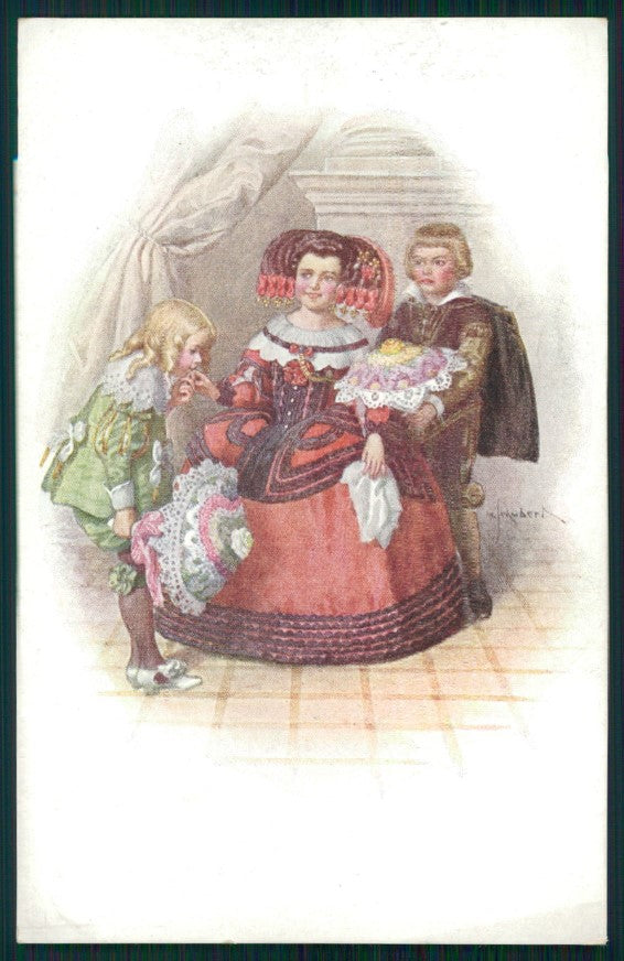 Artist Signed Viennoise Schubert Children M M Vienne 1349 postcard TC3966 – fronte