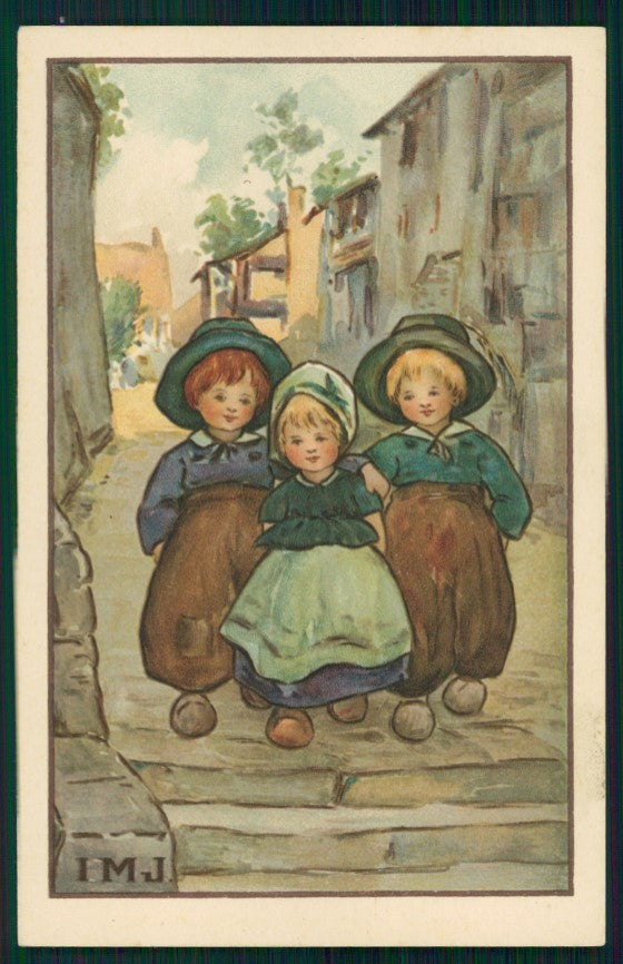 Viennoise I M J Dutch Children M M Vienne 737 postcard TC3981 – fronte