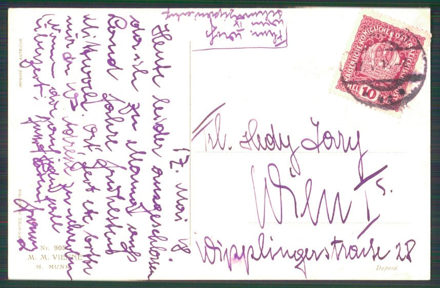 Artist Signed Viennoise Ray ? Child M M Vienne 905 postcard TC3984 – retro