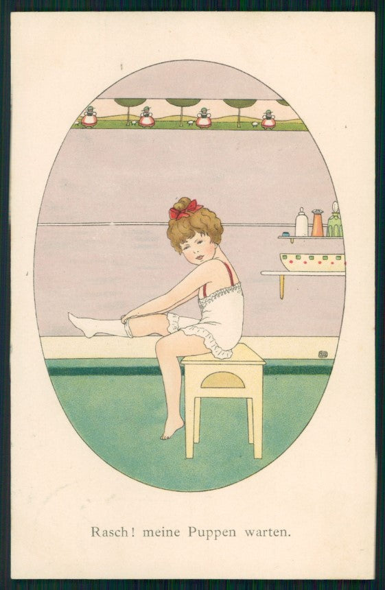 Artist Signed Viennoise Ray ? Child M M Vienne 908 postcard TC3987 – fronte