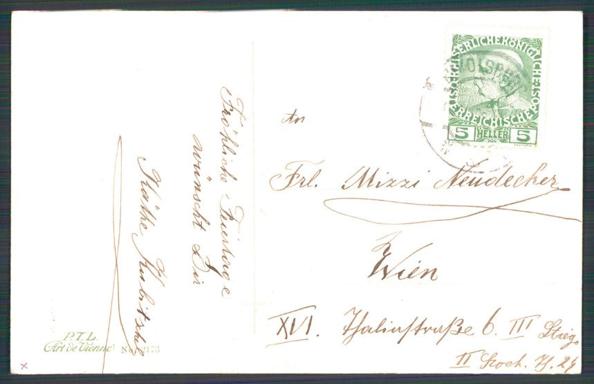 Viennoise Easter Child 2173 postcard TC3990 – retro