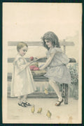 Viennoise Easter Children postcard TC3992 – fronte