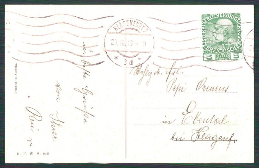 Artist Signed Viennoise Kranzle Easter Children 248 postcard TC3995 – retro