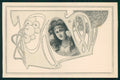 Viennoise Art Nouveau Lady M M Vienne postcard TC4030 – fronte