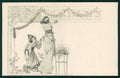 Viennoise Art Nouveau Lady postcard TC4034 – fronte